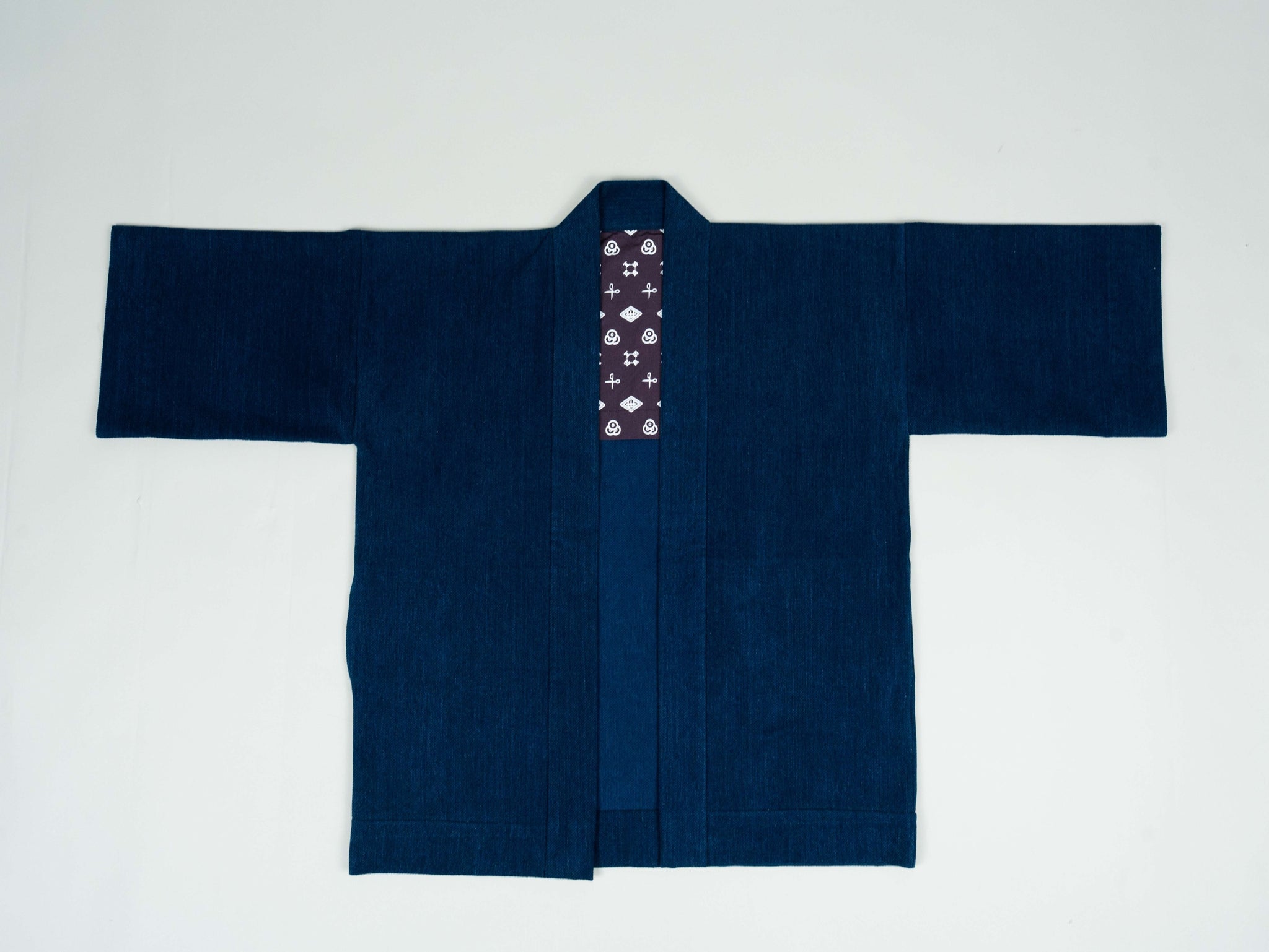 361 Hanten Jacket 深海｜刺子織を丸縫いした半纏ジャケット｜イサミ